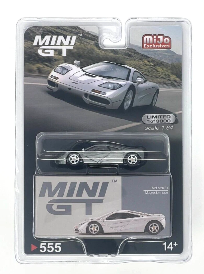 Mini GT 1: 64 McLaren F1 镁银压铸模型汽车 MGT00555 Chase 汽车 — 第 1/1 张图片