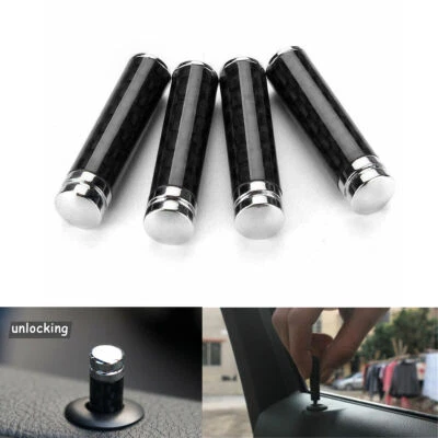 Perilla de bloqueo de puerta interior automática SUV de fibra de carbono para automóvil camión pieza de reemplazo Foto 1 de 4