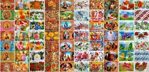 Set of 10 Heat Shrink Wrap Sleeve Decoration Easter For 70 Eggs super mixed kit - Picture 1 of 3