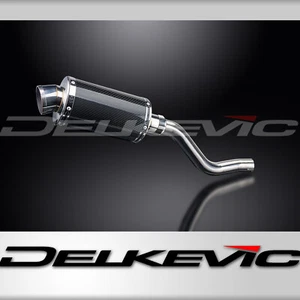 Kawasaki KLR650E 08-18 KLR650 22-24 Slip On 9" Oval Carbon Exhaust Muffler Kit - Picture 1 of 5