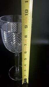 New Ralph Lauren Crystal Goblet Herringbone Design Bird Bath XrLarge 9.25in  - Picture 1 of 6