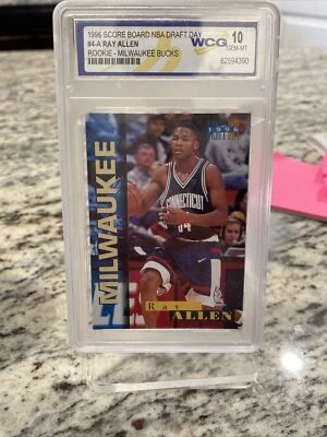 1996 Score Board NBA Draft Day #4-A Ray Allen Rookie WCG 10 - Image 1 of 2