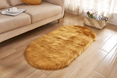 Tapete de pele de carneiro de pele sintética tapetes macios almofada quarto sofá-cama peludo tapete de chão desgrenhado - Imagem 1 de 4