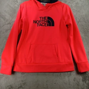 The North Face Hoodie Damen Medium Neon Orange Kängurutasche Outdoor Warm - Bild 1 von 10