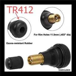 4 Valves Courtes TR412 pour Pneu Tubeless de Moto Quad Kart ATV Voiture Auto - Picture 1 of 3