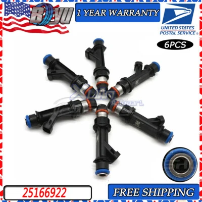 6 peças 25166922 compatível com injetores de combustível Isuzu Rodeo Trooper Honda Acura 3.2 3.5 V6 - Imagem 1 de 4