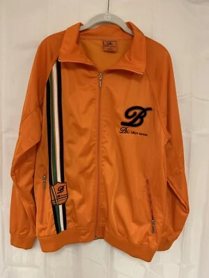 BKLYN XPRESS Mens Orange Green Black Logo Track Jacket Size M Medium - Image 1 of 4