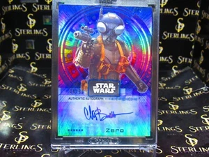 2022 TOPPS STAR WARS SIGNATURE SERIES BLUE SP #/50 ZERO CHRIS BARTLETT 🔥🔥🔥🔥 - Bild 1 von 3