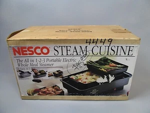 Nesco Steam Cuisine Steamer 4250-0609 All in 1-2-3 Portable Electric NEW OPEN - Picture 1 of 8