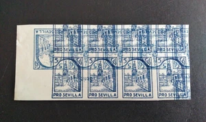 SELLOS ESPAÑA MNH 1936 LOCALES GÁLVEZ 675S BLOQUE 21 SOB INVERTIDA PRO SEVILLA - Imagen 1 de 1