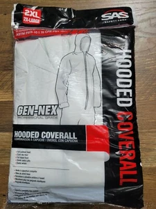 SAS Gen-Ex Professional Grade Hooded Cover All 2XL Elastic Wrist & Ankle Cuffs  - Picture 1 of 7