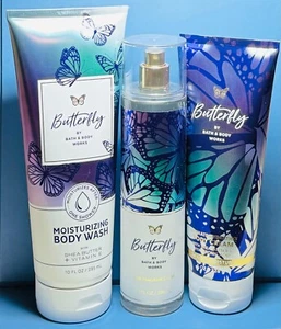 *NEW* BUTTERFLY ~ 3PC GIFT SET ~ Bath & Body Works ~ SHIPS FREE! - Picture 1 of 1