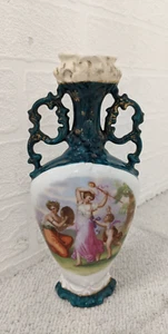 Victoria Carlsblad Austria Vase 8,5" zwei Henkel bunte Vase - Bild 1 von 8