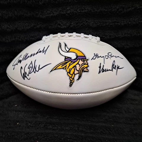 MINNESOTA VIKING OFF. NFL BALL SIGNED BY Jim Marshall, Alan Page, Carl Eller, Ga Cover