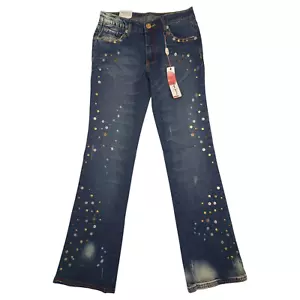 Pepe Jeans London Low Rise Bootcut Studs Distressed women's Size 27 x 32 NWT - Picture 1 of 8