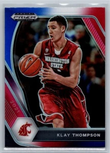 2021-22 PANINI PRIZM DRAFT PICKS KLAY THOMPSON WASHINGTON STATE COUGARS #82 ROSSO - Foto 1 di 2