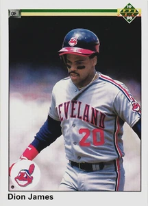 1991 - Upper Deck -- DION JAMES - Card # 591 - CLEVELAND INDIANS (Now Guardians) - Picture 1 of 2