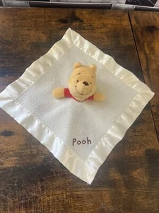Disney Winnie the Pooh Cream White Security Blanket Mini 10" x 10" - Picture 1 of 5