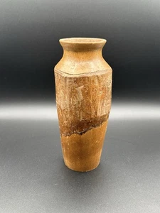 Hand Carved Organic Live Edge Primitive Wooden Vase - Picture 1 of 9