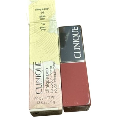 Color de labios CLINIQUE Pop + lápiz labial Primer *PLUM POP*/ 0,13 oz/TAMAÑO COMPLETO/NUEVO EN CAJA Foto 1 de 3