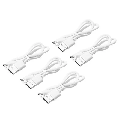 5 Pcs Micro USB Cable, 1ft USB Micro Cable USB to Micro USB Cable, White - Image 1 of 4