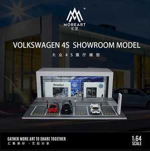 MoreArt 1:64 Volkswagen 4S Dealership Showroom - Lighted Scene Model - Picture 1 of 2