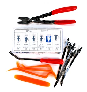 111 Stück Universal Armaturenbrett/Tür/Stoßstange Nieten Ausbau Kit mit Ersatznieten - Bild 1 von 14