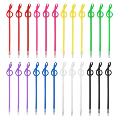 24pcs Rollerball Pens 1.0mm, Musical Note Ball Point Pens Gel Ink, 8 Color - Image 1 of 4