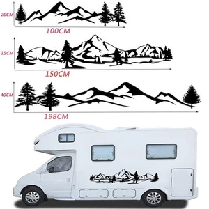 Kit autocollant sticker voiture sc??ne montagne arbre autocollant camping-car in - Picture 1 of 14