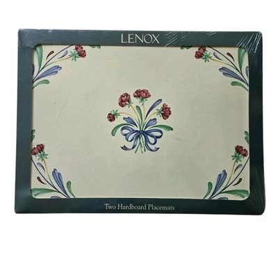 Lenox Poppies on Cream 2 Hardboard Placemats Floral Table Decor Brand New - Image 1 of 4
