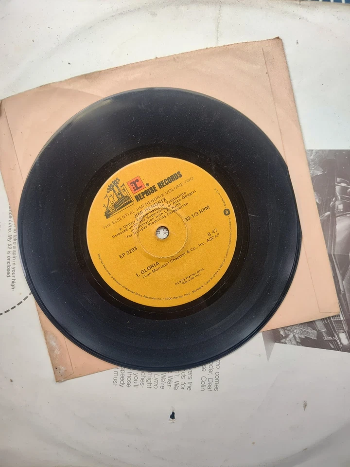 Jimi Hendrix Gloria  1979 by Reprise Records EP-2293 7" Single Sided 33-1/3. - Image 1 of 1