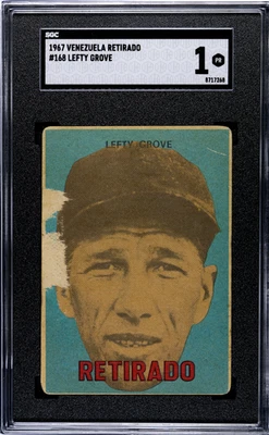 1967 Venezuela Retirado Lefty Grove #168 SGC 1 - Image 1 of 2