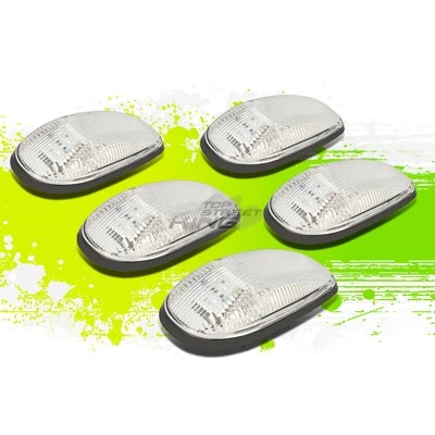 ХРОМИРОВАННЫЙ КОРПУС СИНИЙ СВЕТОДИОДНЫЙ КРЫША ГРУЗОВИКА ХОДОВЫЕ ОГНИ НАБОР ДЛЯ 99-01 DODGE RAM BR/BE - Изображение 1 из 4