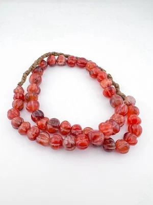 Collar de cadena de cuentas de ágata natural genuino de Afganistán Foto 1 de 4