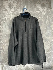 Mens vintage Nike 100% microfibre half zip fleece sweater XL made in USA (485) - Picture 1 of 11