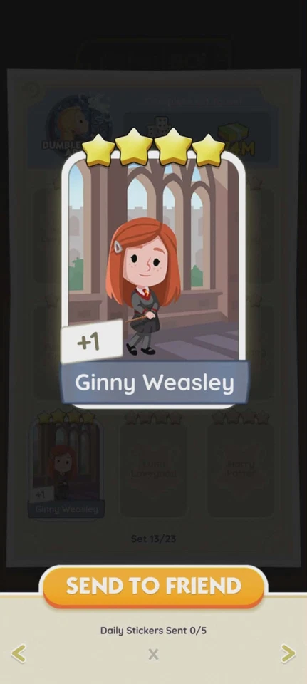 Ginny Weasley - Stickers - 4⭐⭐⭐⭐ - ⚡️ Harry Potter Album ⚡️