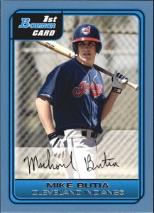 2006 Bowman Prospects Blue Cleveland Indians Baseball Card #B19 Mike Butia /500