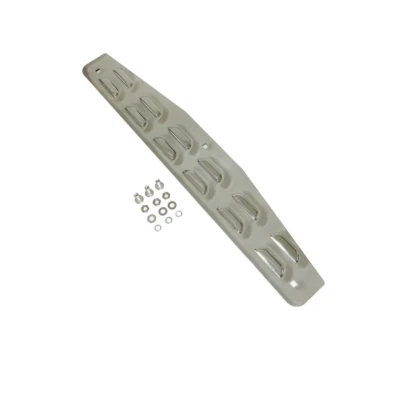 Placa inferior de aleta de barro cromada de 24" X 4" (rejilla) con pernos a través de pernos Foto 1 de 3