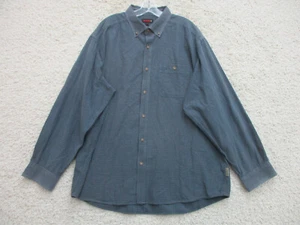 Wolverine Button Up Shirt 2XL XXL Blue Long Sleeve Pocket Cotton Outdoors Mens - Picture 1 of 10