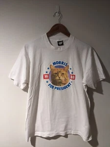 Vintage 1988 Morris for President White X-Large T-Shirt - Picture 1 of 5