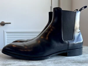 LOUIS VUITTON VENDOME CHELSEA BOOTS Black Leather LV 12 / US 13 / 46 EU $1800 - Picture 1 of 13