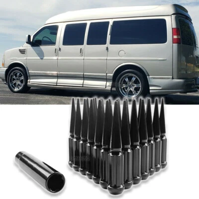 Para GMC Savana 1500 2003-2014 24x tuercas con clavos M14x1,5 rosca 4,4" de alto + llave Foto 1 de 4