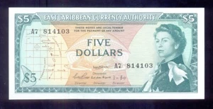 Ostkaribische Staaten 5 Dollars ND (1965) P14a UNC - Bild 1 von 2