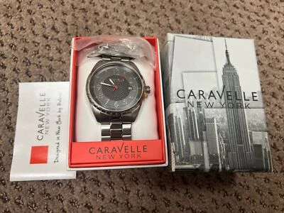 Reloj calendario Caravelle By Bulova para hombre de fibra de carbono de acero inoxidable nuevo en caja Foto 1 de 4