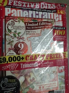 Papercrafter iss.140 limited edition w/die set,decoupage papers + more xmas craf - Foto 1 di 2