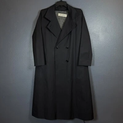 I. Magnin 6 women’s black vintage made in Japan trench coat jacket w wool lining - Image 1 of 4