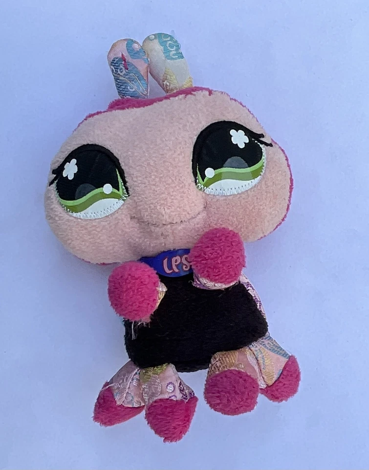Hasbro 2007 Littlest Pet Shop JOANINHA ROSA 6" Pelúcia ANIMAL DE PELÚCIA - Imagem 1 de 4