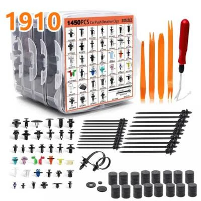 1910-Tlg Auto KFZ Spreiznieten Sortiment Autotür Innen Befestigung Clips Kit Set - Bild 1 von 4