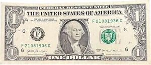 $1 One Dollar Bill 21081936 birthday anniversary January August 21, 1936 - Picture 1 of 3
