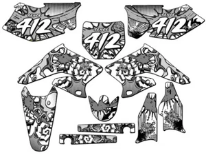 2004-2006 RMZ 250 ZANY White Senge Graphics Kit Compatible with Suzuki - Picture 1 of 10